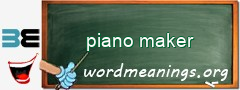 WordMeaning blackboard for piano maker